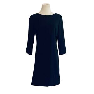 Eliza J Black 3/4 Sleeves A line Mini Cocktail Dress Size 4